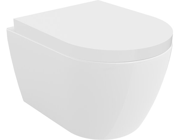 Mexen Carmen wc bowl Rimless con sedile a chiusura rallentata duroplast, bianco lucido - 30880200