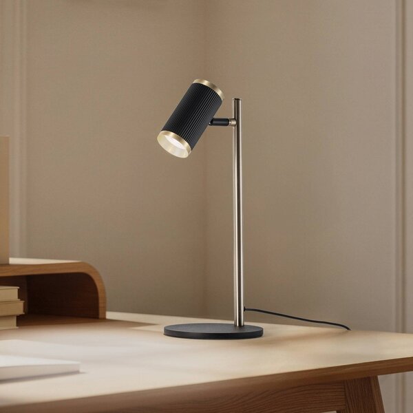 Lampada da tavolo Lume Lucea, Nero, Soggiorno / Sala da pranzo, Metallo, Lampada da tavolo