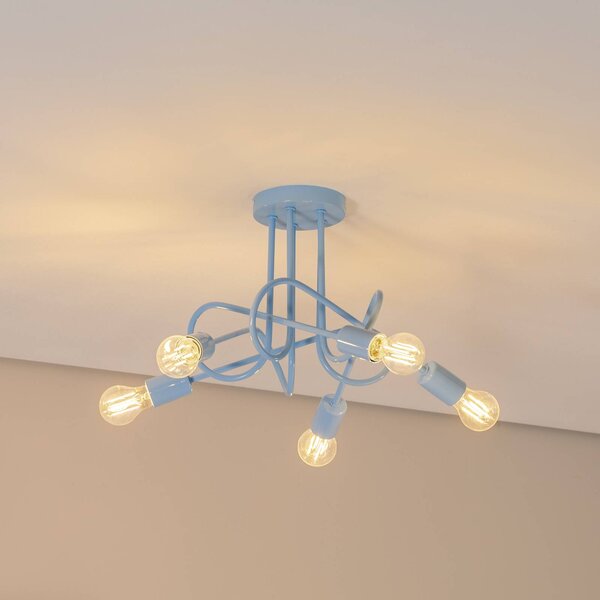Plafoniera soffitto Oxford HELAM, dimmerabile, Blu, Soggiorno / Sala da pranzo, Metallo, Plafoniera