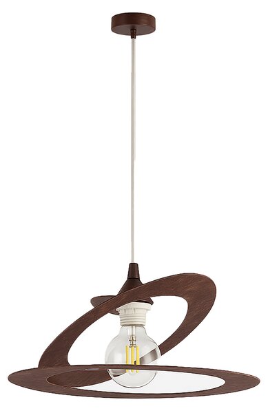 Sospensione Moderna 1 Luce Ferro Taglio Laser Marrone e Corten Serie Geko