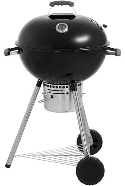 LITTLE BALANCE: Griglia per barbecue a carbone "Noir" da 57 cm con termometro, dimensioni 54 x 54 cm, realizzata in acciaio inossidabile