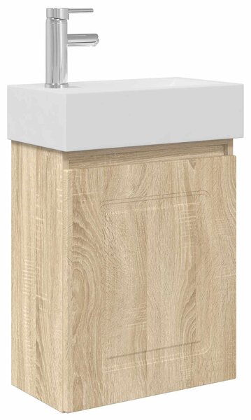 Mobile bagno con rubinetto Rovere Sonoma 45,5 x 22,5 x 84 cm