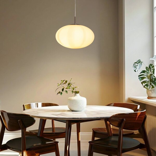 Lampada a sospensione in vetro Sonika Lindby, dimmerabile, Soggiorno / Sala da pranzo, Lampada a sospensione