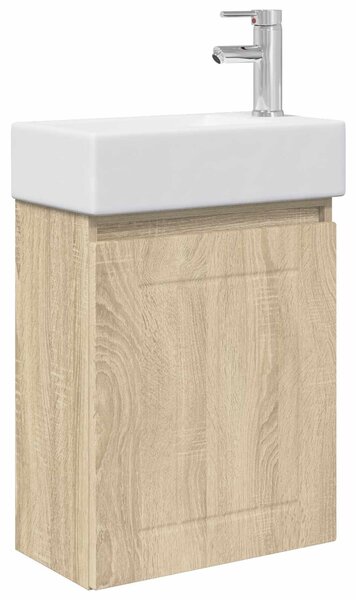 Mobile bagno con rubinetto Rovere Sonoma 45,5 x 25,5 x 84 cm