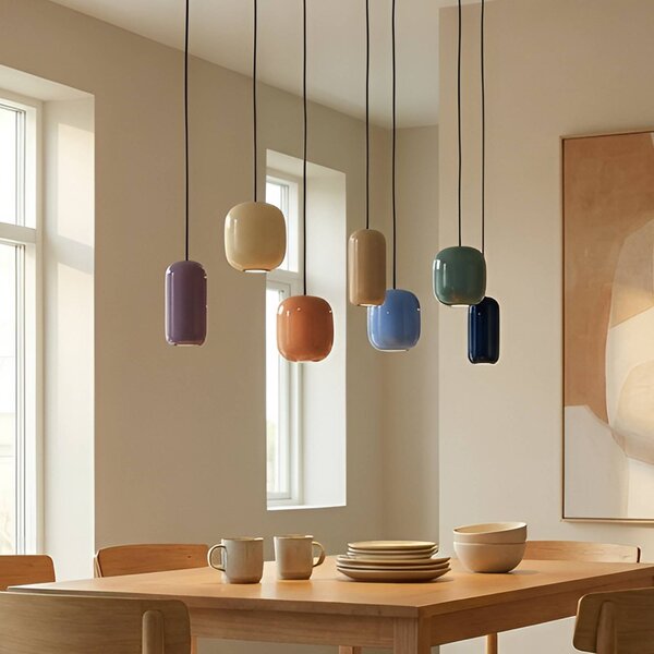Lampada a sospensione Narion Lucande, dimmerabile, Multicolore, Soggiorno / Sala da pranzo, Metallo, Design, Lampada a sospensione
