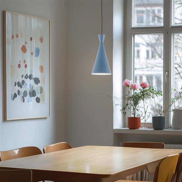 Lampada a sospensione Tom Opviq, dimmerabile, Blu, Soggiorno / Sala da pranzo, Metallo, Giovanile, Lampada a sospensione