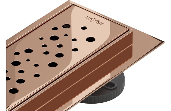 Mexen Flat 360° M12 scarico lineare rotante 50 cm, oro rosa - 1621050-40
