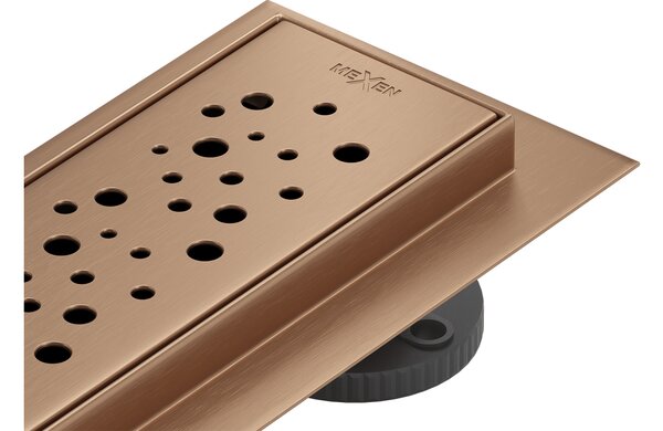Mexen Flat 360° M12 scarico lineare rotante 50 cm, rame spazzolato - 1C21050-40