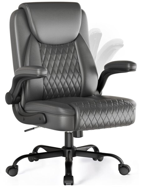 Sedia da ufficio GTPLAYER, ergonomica, sedia da scrivania, poltrona da ufficio per dirigenti con schienale alto, braccioli reclinabili, regolabile in altezza e con seduta extra larga