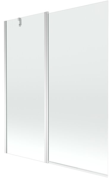 Mexen Flip paravento da bagno a 2 ante 140 x 150 cm, trasparente, cromo - 894-140-101-01-00
