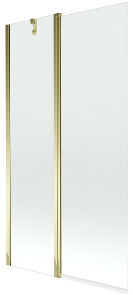 Mexen Flip paravento doccia a 2 ante 100 x 150 cm, trasparente, dorato - 894-100-101-50-00
