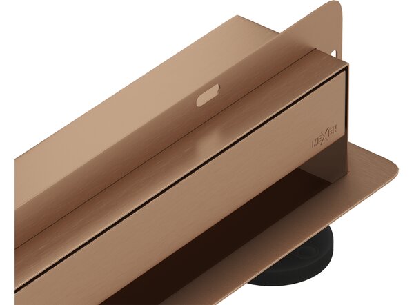 Mexen Flat Wall scarico lineare a muro 2 in 1 80 cm, rame spazzolato - 1C30080