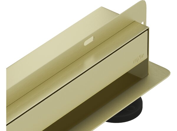 Mexen Flat Wall scarico lineare a muro 2 in 1, 120 cm, oro spazzolato - 1A30120