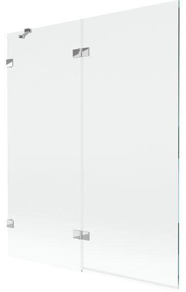 Mexen Lunar paravento da vasca 2-ante sinistro 140 x 150 cm, trasparente, cromo - 897-140-100-01-00-L
