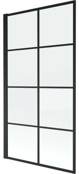 Mexen Alex paratia da vasca da bagno a 1 anta 70 x 140 cm, griglia nera fissa - 893-070-000-70-77