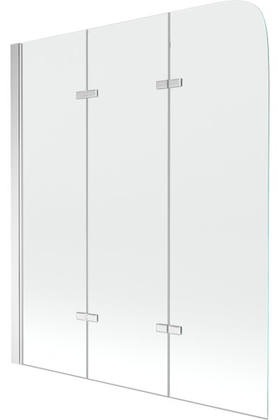 Mexen Felix paravento per vasca da bagno a 3 ante 120 x 140 cm, trasparente, cromo - 890-120-003-01-00