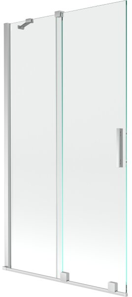 Mexen Velar paravento da doccia a 2 ante scorrevoli 100 x 150 cm, trasparente, cromo - 896-100-000-01-01