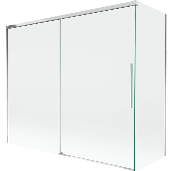 Mexen Rox paravento per vasca da bagno a 2 ante scorrevoli 180 + 80 x 150 cm, trasparente, cromo - 8C9-180-080-01-00