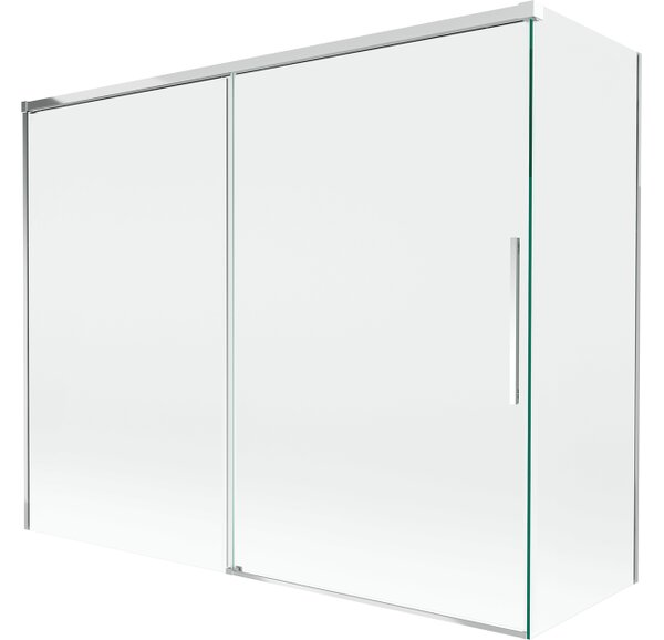 Mexen Rox paravento doccia a 2 ante scorrevoli 190 + 80 x 150 cm, trasparente, cromo - 8C9-190-080-01-00