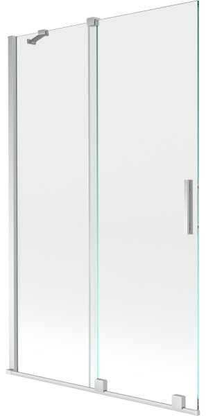 Mexen Velar paravento da doccia a 2 ante scorrevoli 110 x 150 cm, trasparente, cromo - 896-110-000-01-01