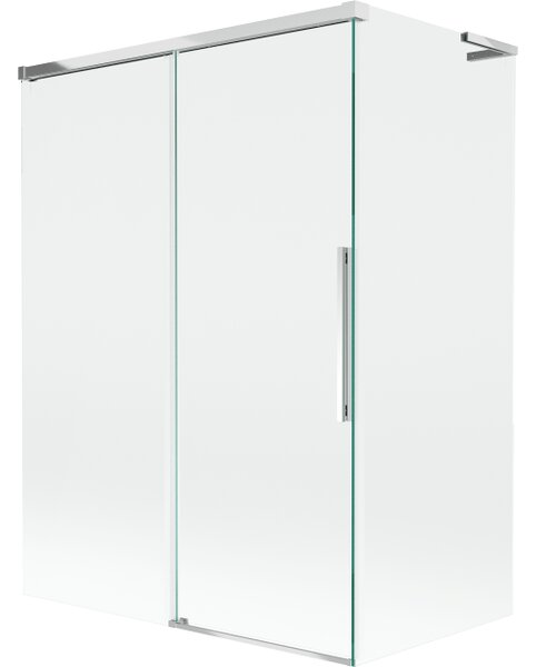 Mexen Rox L paratia vasca da bagno 2-ante scorrevoli 120 + 70 x 150 cm, trasparente, cromato - 8C9L-120-070-01-00