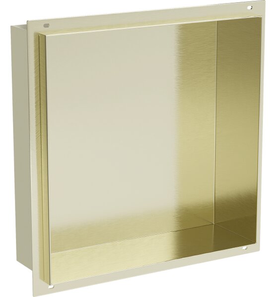 Mexen X-Wall-NR mensola da incasso senza flangia 30 x 30 cm, oro spazzolato - 1951303010