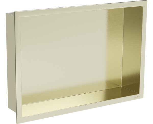Mexen X-Wall-R mensola ad incasso con flangia 45 x 30 cm, oro spazzolato - 1950453010