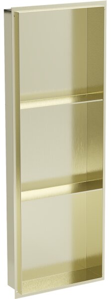 Mexen X-Wall-NR mensola ad incasso senza flangia con ripiano 90 x 30 cm, oro spazzolato - 1951903010S