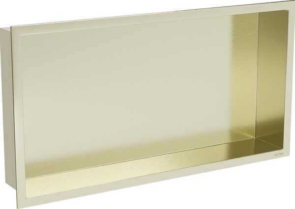 Mexen X-Wall-R mensola da incasso con flangia 60 x 30 cm, oro spazzolato - 1950603010