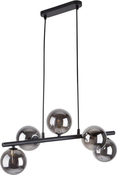 Lampadario ESTERA, nero-grafite, 5 portalampada G9, 6 portalampada W, vetro, dimensioni: 115x27x63 cm, grado di protezione IP20, marca TK-Lighting