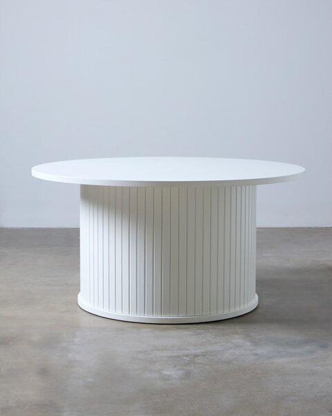 Tavolino da salotto rotondo bianco Nola – Unique Furniture