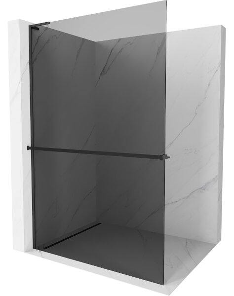 Mexen Kioto+ L parete doccia con ripiano Walk-in 80 x 200 cm, grafite, nero - 800-080-123-70-40