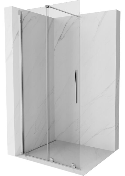 Mexen Velar parete doccia scorrevole Walk-in 70 x 200 cm, trasparente 8 mm, cromo - 871-070-000-03-01