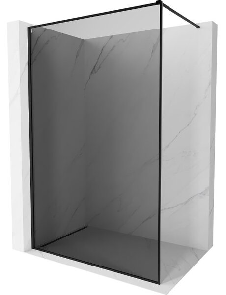 Mexen Kioto-XF parete doccia Walk-in con cornice 110 x 202 cm, grafite 10 mm, nero - 800-110-104-70-40-X