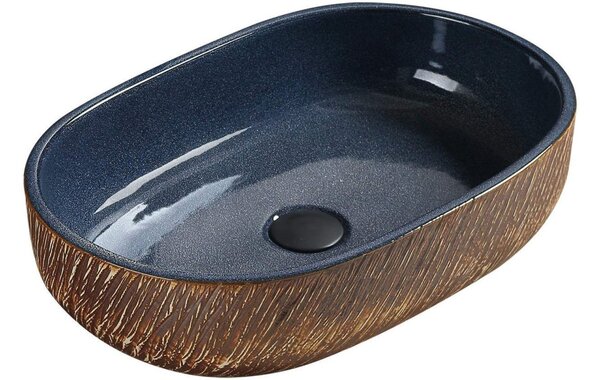 Mexen Aleta lavabo da appoggio 59 x 40 cm, blu - 22035966