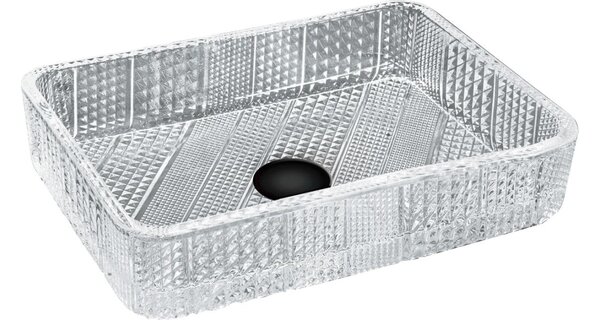 Mexen Akra lavandino da appoggio in vetro 46 x 33 cm, trasparente - 24024600