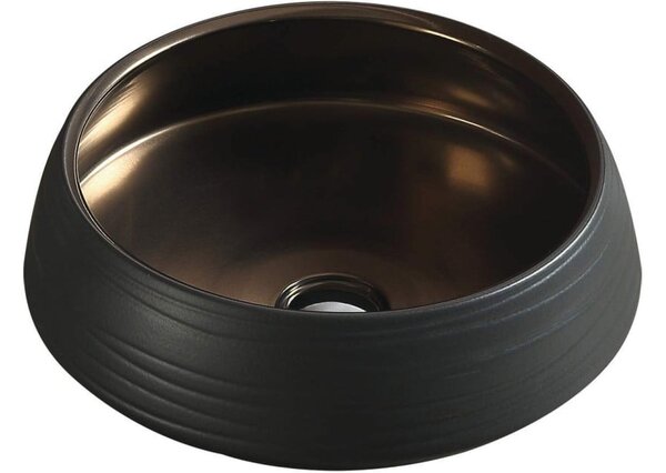 Mexen Ariana lavello da appoggio 43 x 43 cm, nero/oro - 22054366