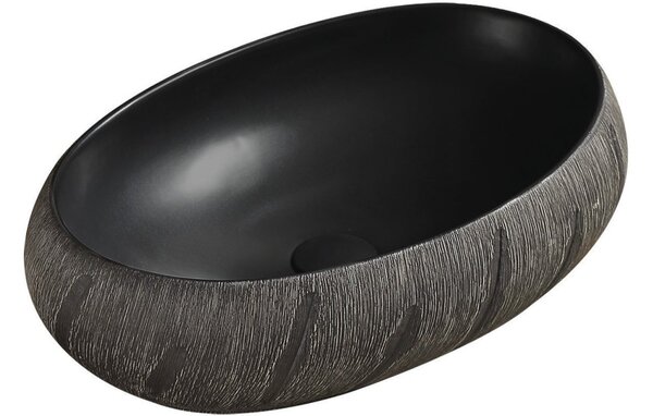 Mexen Abril lavabo da appoggio 58 x 39 cm, nero - 22015866