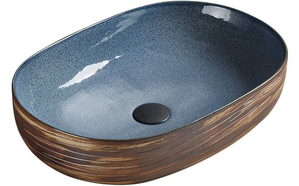 Mexen Agota lavabo da appoggio 58 x 40 cm, blu - 22025866