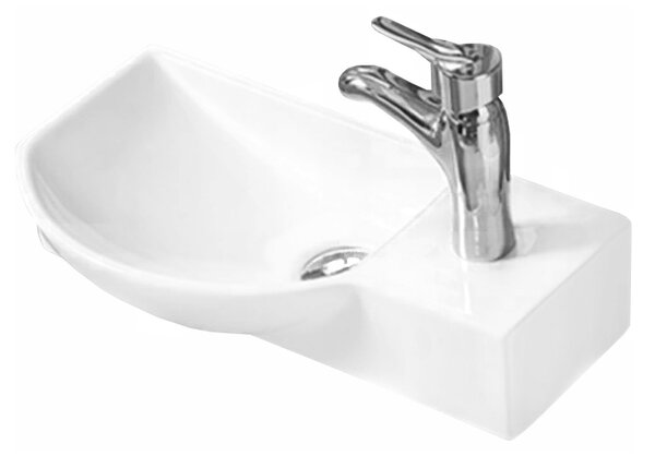 Mexen Hugo lavabo da appoggio sinistro 45 x 24 cm, bianco - 21254500L