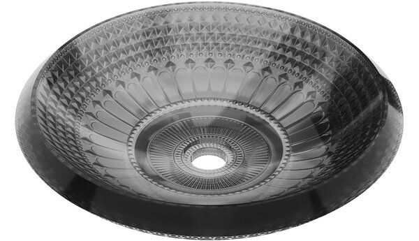 Mexen Heba lavandino da appoggio in vetro 45 x 45 cm, nero - 24064570