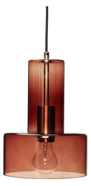 Lampadario dimmerabile marrone con diffusore in vetro ø 20 cm Ripple - Hübsch