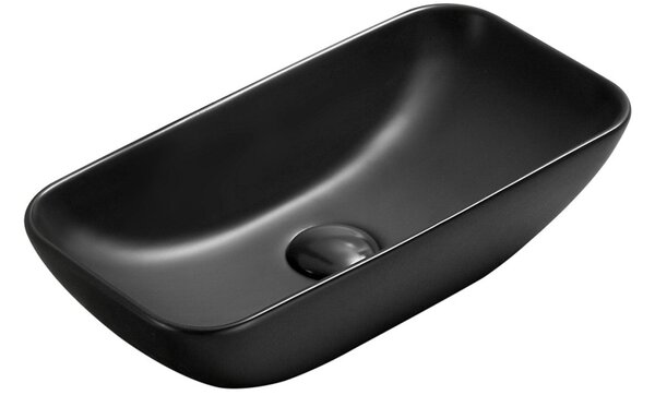 Mexen Klara lavabo da appoggio 46 x 23 cm, nero opaco - 21564685