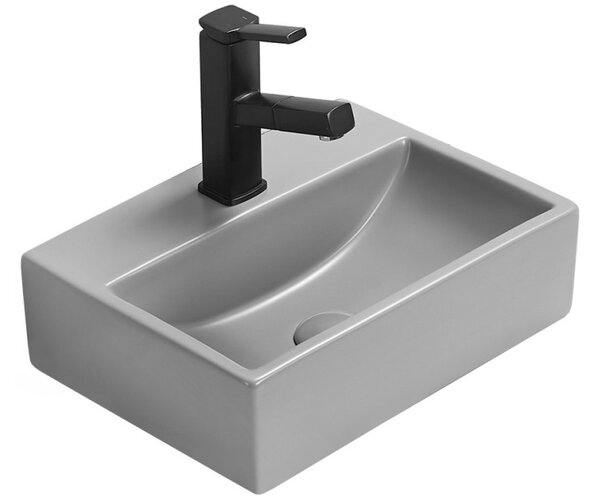 Mexen Mini lavabo da appoggio 40 x 30 cm, grigio chiaro opaco - 21094061