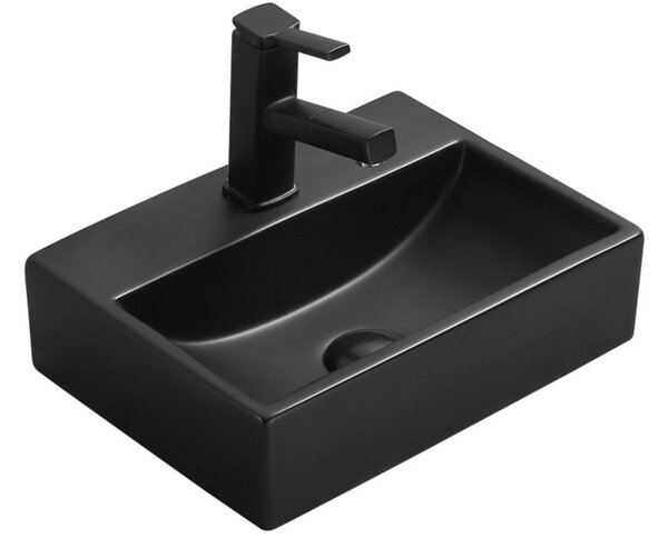 Mexen Mini lavabo da appoggio 40 x 30 cm, nero opaco - 21094085