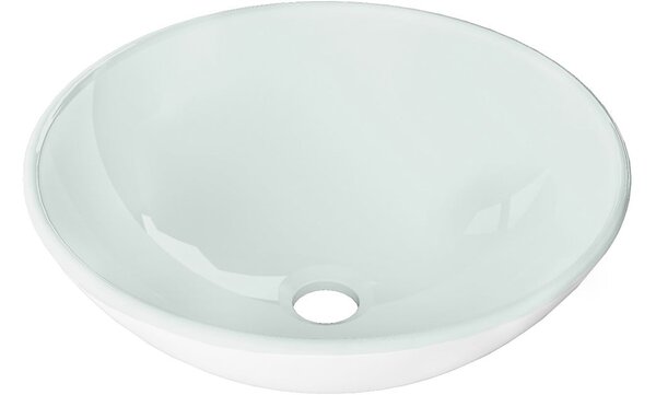 Mexen Mira lavabo da appoggio in vetro 42 x 42 cm, bianco - 24124230
