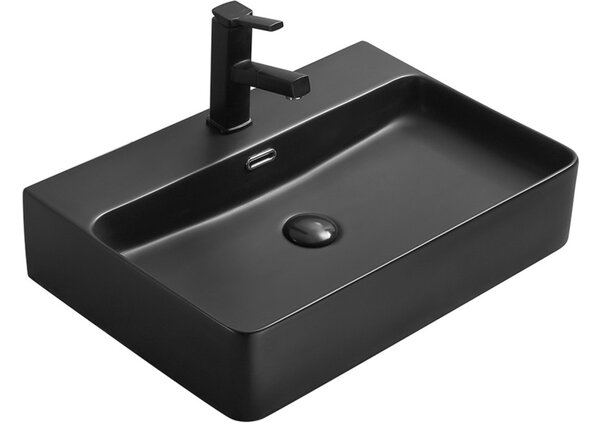 Mexen Lara lavabo da appoggio 60 x 42 cm, nero opaco - 21166085