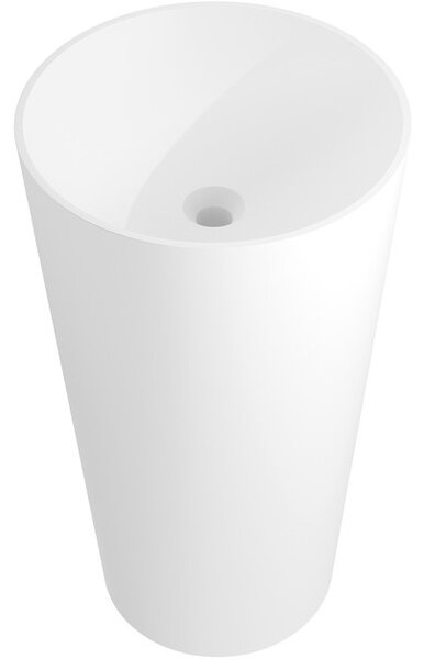 Mexen Onyx-03 lavabo a colonna in conglomerato 45 x 45 cm, bianco opaco - 26534500