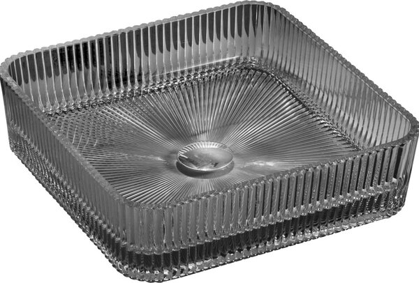 Mexen Nira lavabo d'appoggio in vetro 39 x 39 cm, nero - 24203970