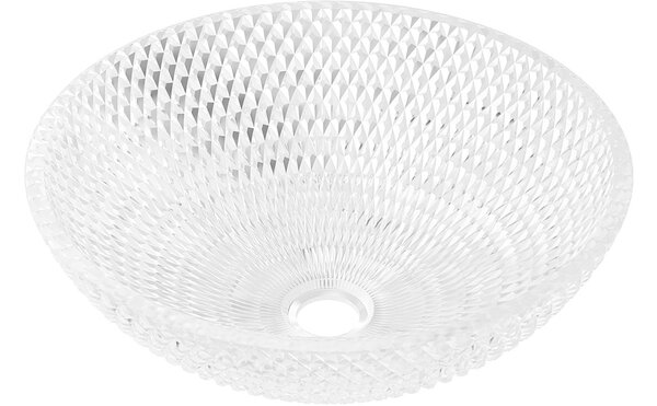 Mexen Olza lavabo da appoggio in vetro 42 x 42 cm, trasparente - 24094200